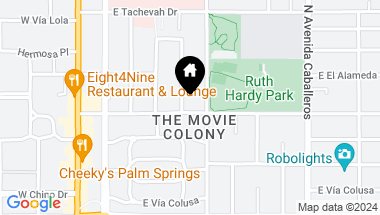Map of 824 N Avenida Palmas, Palm Springs CA, 92262