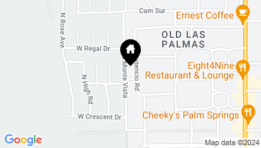 Map of 853 N Patencio Road, Palm Springs CA, 92262