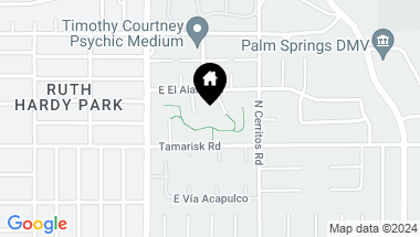 Map of 1101 N Via Monte Vista, Palm Springs CA, 92262