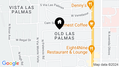 Map of 425 W Via Lola, Palm Springs CA, 92262