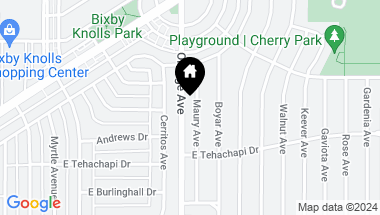 Map of 4381 Maury Avenue, Long Beach CA, 90807