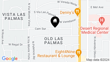 Map of 357 Camino Sur, Palm Springs CA, 92262