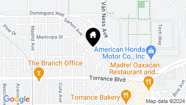 Map of 809 Sartori Avenue 1, Torrance CA, 90501