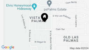 Map of 1177 N Vista Vespero, Palm Springs CA, 92262