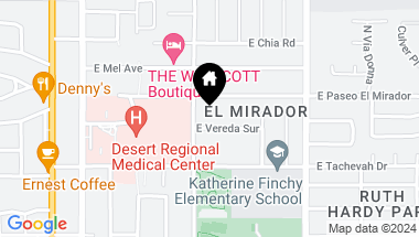 Map of 660 E Vereda Sur, Palm Springs CA, 92262