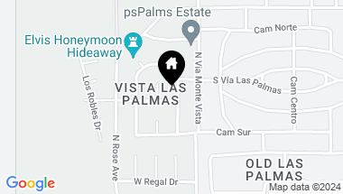Map of 750 W Via Vadera, Palm Springs CA, 92262