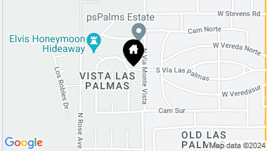 Map of 1290 N Vista Vespero, Palm Springs CA, 92262