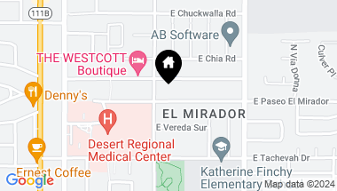 Map of 720 E PASEO EL MIRADOR, Palm Springs CA, 92262