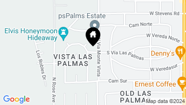 Map of 654 Las Palmas, Palm Springs CA, 92262
