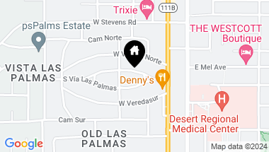 Map of 255 N Via Las Palmas, Palm Springs CA, 92262
