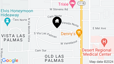Map of 345 N VIA LAS PALMAS, Palm Springs CA, 92262
