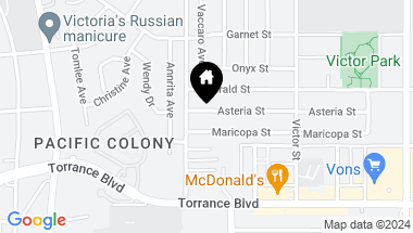 Map of 5310 Asteria Street, Torrance CA, 90503