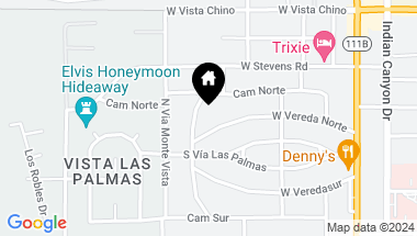 Map of 460 W Vereda Norte, Palm Springs CA, 92262