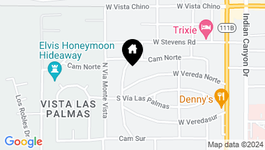 Map of 460 Vereda Norte, Palm Springs CA, 92262