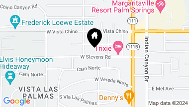 Map of 354 E Stevens Road, Palm Springs CA, 92262