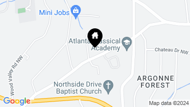 Map of 695 Moores Mill Road NW, Atlanta GA, 30327