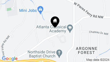 Map of 687 Moores Mill Road NW, Atlanta GA, 30327