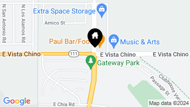 Map of 0 Vista Chino & Gene Autry, Palm Springs CA, 92262