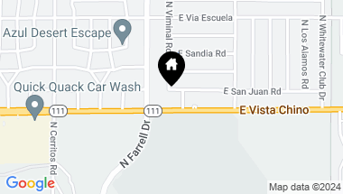 Map of 2655 E San Juan Road, Palm Springs CA, 92262