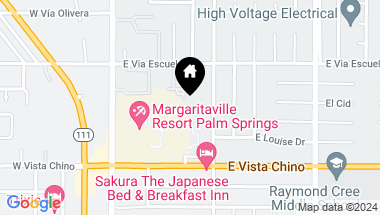 Map of 385 E Via Escuela 414, Palm Springs CA, 92262