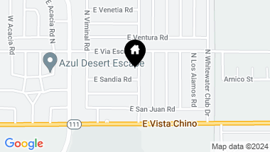 Map of 2890 E Sandia Rd, Palm Springs CA, 92262