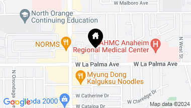 Map of 1113 N Dresden Street, Anaheim CA, 92801