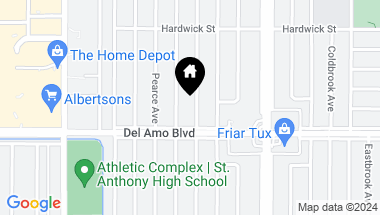 Map of 4925 Hersholt Ave, Lakewood CA, 90712