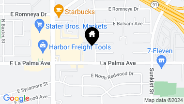 Map of 1023 N Whittier Street, Anaheim CA, 92806