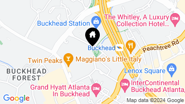 Map of 3338 Peachtree Road NE Unit 2901, Atlanta GA, 30326
