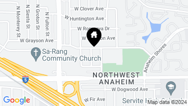 Map of 1142 N Jasmine Street, Anaheim CA, 92801