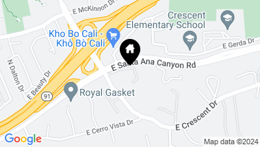Map of 4816 E Santa Ana Canyon Road, Anaheim Hills CA, 92807