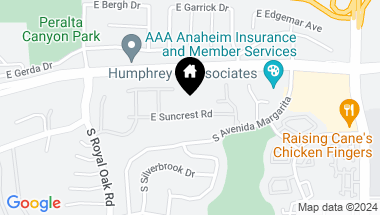 Map of 5419 E Suncrest Road, Anaheim CA, 92807
