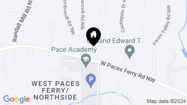 Map of 895 W Paces Ferry Road NW, Atlanta GA, 30327