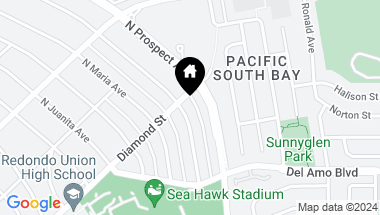 Map of 446 N Paulina Avenue, Redondo Beach CA, 90277