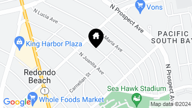 Map of 611 N Lucia Avenue B, Redondo Beach CA, 90277
