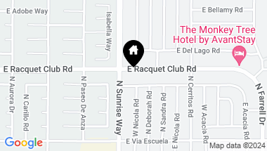 Map of 1815 E Racquet Club Road, Palm Springs CA, 92262
