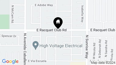 Map of 1401 E Racquet Club Road, Palm Springs CA, 92262