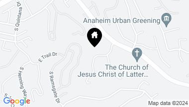 Map of 6671 E Canyon Hills Road, Anaheim CA, 92807