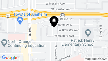 Map of 1236 N Foxfire Street, Anaheim CA, 92801