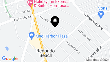 Map of 724 N Juanita Avenue 1, Redondo Beach CA, 90277