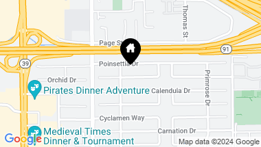 Map of 8121 Canterbury Way, Buena Park CA, 90620