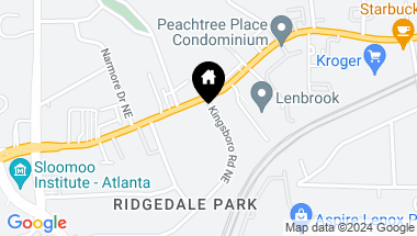 Map of 3678 Kingsboro Road NE, Atlanta GA, 30319