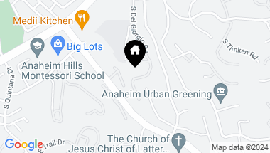 Map of 323 S Del Giorgio Road, Anaheim Hills CA, 92808