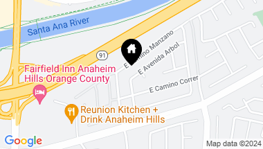 Map of 5921 E Avenida Arbol, Anaheim Hills CA, 92807