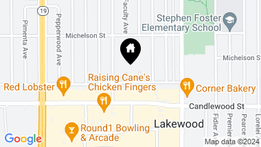 Map of 5416 Faculty Avenue, Lakewood CA, 90712