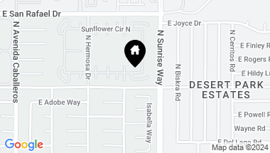 Map of 1534 Sunflower Court S, Palm Springs CA, 92262