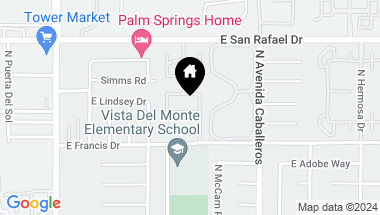 Map of 664 E LILY Street, Palm Springs CA, 92262