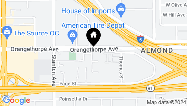 Map of 8192 Orangethorpe Avenue, Buena Park CA, 90621