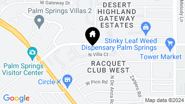 Map of 420 N Villa Court 109, Palm Springs CA, 92262
