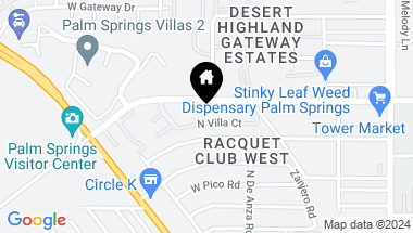 Map of 510 N Villa Court 102, Palm Springs CA, 92262